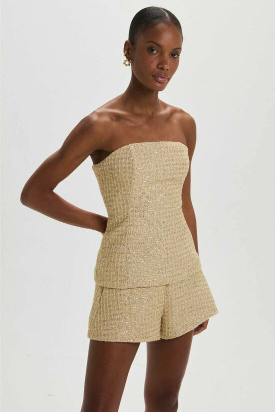 Imagem de Corselet Polly Gold Tweed Le Blog